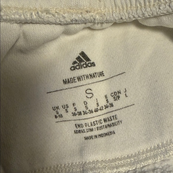 ADIDAS Cream Wide-Leg Joggers/Pants - Picture 6 of 8